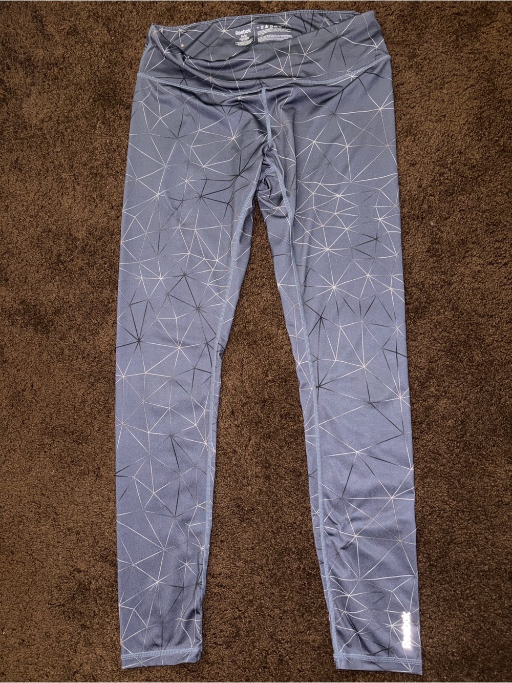 Reebok Blue Geometric Performance Leggings